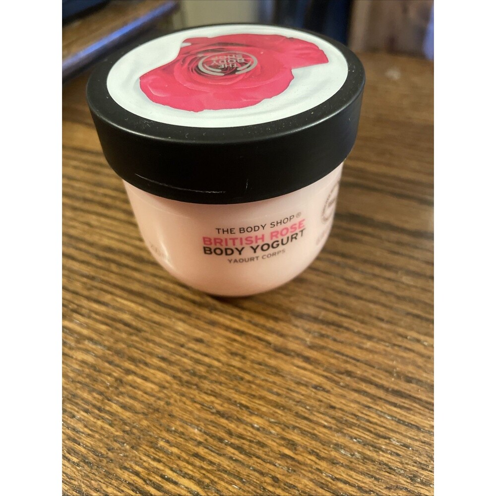 THE BODY SHOP Body Yogurt 6.91 Oz British Rose Vegan Almond Milk, Cruelty Free